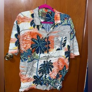Male printed button down shirt